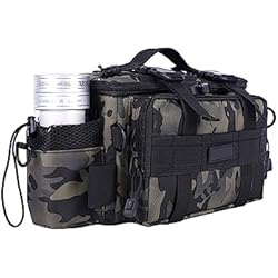 Equipo De Pesca Surfcasting Bolsa de Aparejos de Pesca-Mochila de Aparejos de Pesca con Soporte caña Fabricado en Oxford, Resistente al Agua y Muy Ligera, con Correa para el Hombro Ideal para los Aparejos de Pesca.(verde)