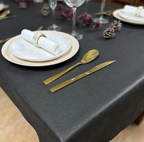 Nappe intissée noire pré-découpée en rouleau de 50m pour simplifier le dressage des tables - 4