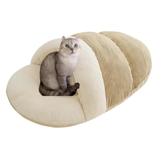 Lifetips アメリカンカール American Curl ペットベッド 犬猫兼用 冬用 寝袋型 ふわふわ クッション 保温 防寒 洗える 小型犬 中型犬 室内 おしゃれ 北欧風 ソファ ハウス 快眠グッズ 抱っこ感覚 多頭飼い対応 寝具 抗菌 防臭
