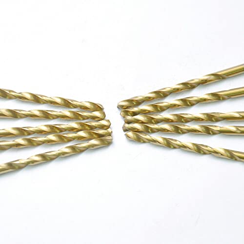 Valyriantool Titanium Drill Bit Set 5Pcs 1/2" Hss Jobber Drill Bits, Premium 4341 High Speed Steel Drill Bits Set With 3/8" Reduced Shank For Drilling On Mild Steel, Copper, Aluminum (1/2"(5Pcs)) #TOP7