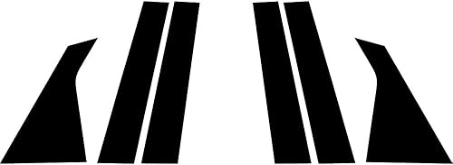 Miniatura 2 de Rvinyl Moldura de ventana de poste de pilar compatible con Chevrolet Impala 2014-2020 - Brillo (negro)