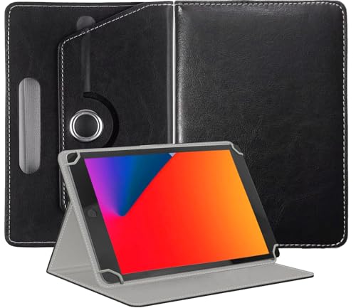 Image of EKAM Universal Stand Folio Case Cover for All 7" Tablets, (Fire 7 tablet, Lenovo Tab M7 7 inch) Galaxy Tab E 7.0/ Tab A 7.0/ Oasis/Lenovo/RCA Voyager and More 6.5-7.5 inch Tablet (Black)