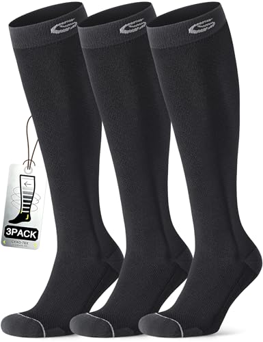 CS CELERSPORT Compression Socks for Men and Women 20-30mmHg Circulation Socks 3 Pairs for Running...