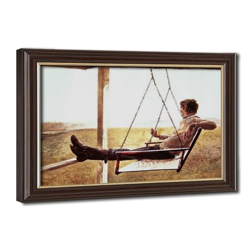 Impression sur toile The Swinger par Andrew Wyeth cadre suspendu 20x30 cm