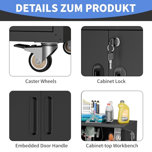 Image of Metal Storage Cabinet for Garage, Tool Cabinet, Utility Cabinet