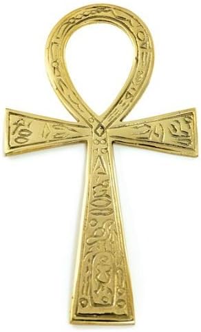 Brass Ankh Brass Large ( 3 1/2" x 6 1/2") For Altar Or Wall… (golden)