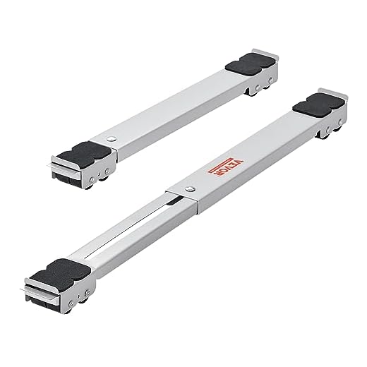 VEVOR Heavy Duty Furniture Appliances Rollers, Extendable Appliance Rollers Mobile Washing Machine Base, Mini Fridge Stand Wheels Dolly Movers for Refrigerators, Dryers, Dishwashers, White