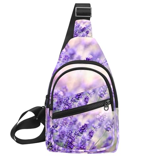 Mochila cruzada unisex con estampado de flores de acuarela