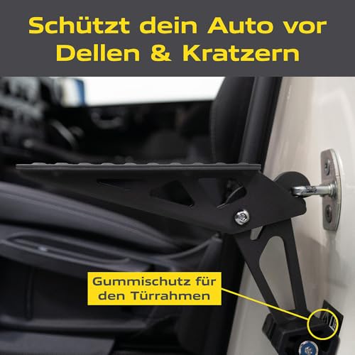 Horntools Auto Türstufe, klappbarer Auto Türpedal Klappleiter, Universal Car Doorstep, einfacher Zugang zum Dach, unentbehrliches Tritthilfe für Autos, SUVs, LKWs, 23 x 6 x 8 cm Auftrittsfläche