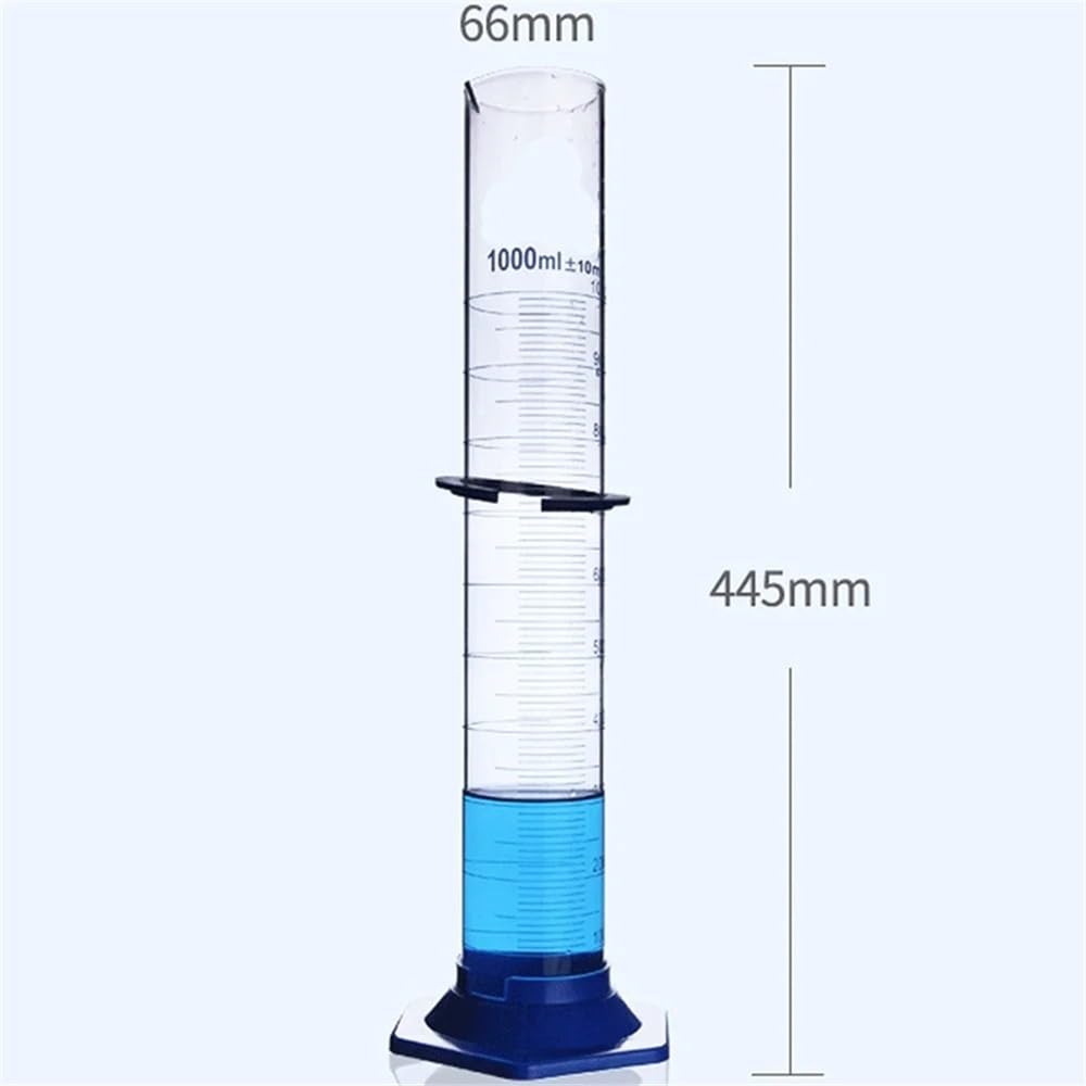 Instrumentos y Equipos de Laboratorio Cilindro graduado de vidrio de borosilicato de 5/10/25/50/100-2000 ml for experimentos de laboratorio(1000ml Plastic-Hex)