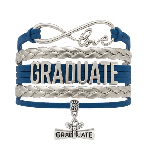 Image of Infinity Collection Graduation Bracelet Gift Graduate Jewelry for Her, Class of 2026 Keepsake, Adjustable Charm Bracelet for Women & Girls
