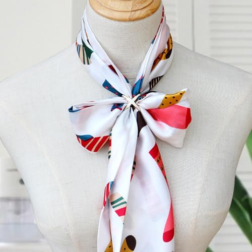 Image of 2 Pcs Scarf Ring Clips for Women Metal Shirt Tightener Cinch Buckle for Silk Scarf Shawl Blouse Sweater T Shirt Clothing Accessories