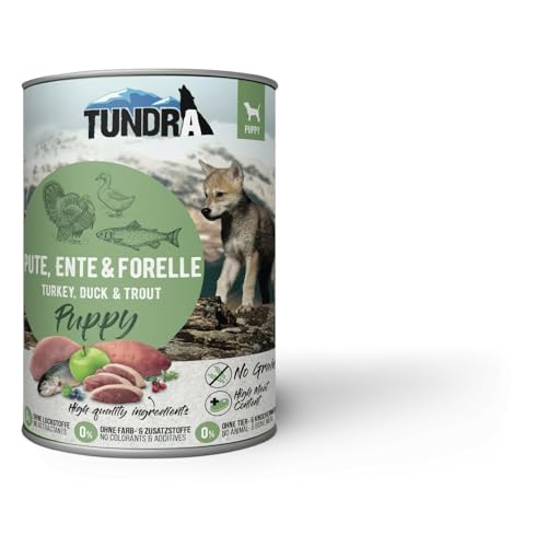Produktbild von Tundra Dog Puppy Pute, Ente und Forelle - 6 x 800 g