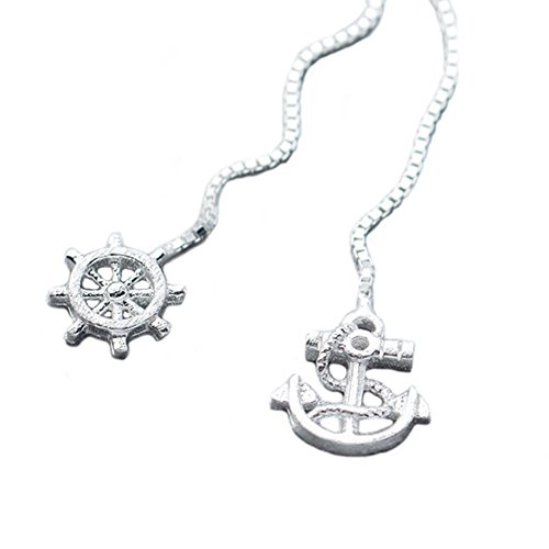 Boucles d'oreilles gouvernail argent sterling MOCHAMIK pour femme
