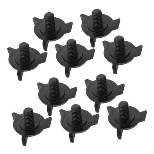 MUCKLILY 10pcs Screws Attachment Visor Accessory Mounting Replacement Visor Screws Motorbike Helmets Visors Mount Detachable Clip Plastic Black