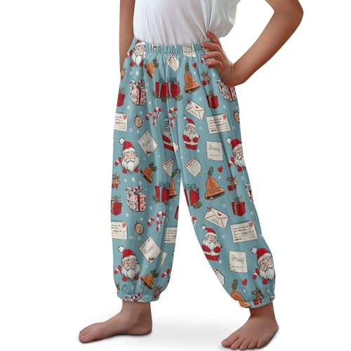 Image of Unisex Little Kids Yoga Trousers Bohemian Beach Pants Baggy Harem Activewear for Boys and Girls Age 3-10