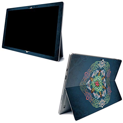 Image of MightySkins Carbon Fiber Skin for Microsoft Surface Pro 7 - Celtic Bees | Textured Carbon Fiber Finish | Easy to Apply, Remove, and Change Styles | Made in The USA