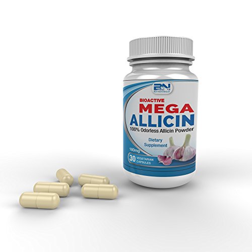 image for BuyNaturally Mega Allicin 100% Allicin from Garlic 180,000mcg 30 Veggi
