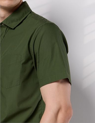 Image of Symbol Premium Men's Cotton Poplin Casual Shirt - Regular Fit | Half Sleeve | Pure Cotton (Available in Plus Sizes)
