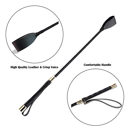 image for XIRGS Horse Riding Crop Whip Set, Faux Leather Handle Crop for Horse w