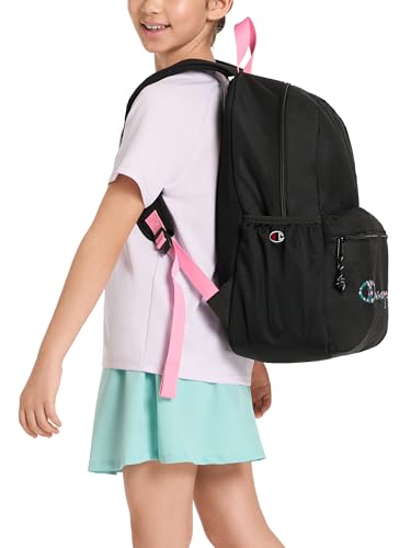 Champion Kids' Merit Backpack, Black/Pink/Cotton Candy/Gold, One Size - image 5