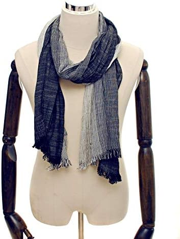 écharpe Coton Viscose Rayée Écharpe Bovari Homme - Coton Viscose - 190x70 Cm - Rayée Multicolore - Douce Et Légerè - Toutes Saisons Foulard Léger Homme