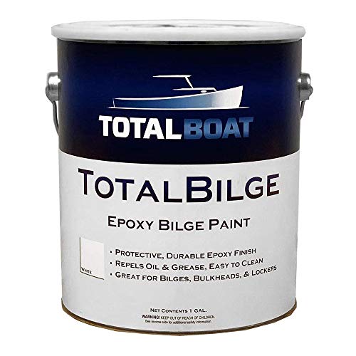 Get Discount 70% Price TotalBoat-488366 TotalBilge Epoxy Based Bilge Paint for Boat Bilges, Bulkheads, Engine Rooms and Locker Areas (White, Gallon)