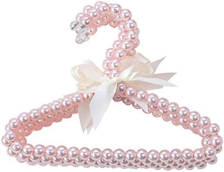 ハンガー 5PCS/セットハンガーペットパールプラスチックハンガー服を着たペットドッグミニハンガーワードローブコートラック 木製ハン