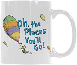 Miniatura 2 de Taza de café Oh The Places You'll Go de material de cerámica, tazas de té, color blanco, 11 onzas