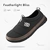VeraCosy Men's Quilted Closed-back Slippers Comfy Lightweight Memory Foam Camping Style Indoor House Shoes Ebony Black, 12-13 UK #3