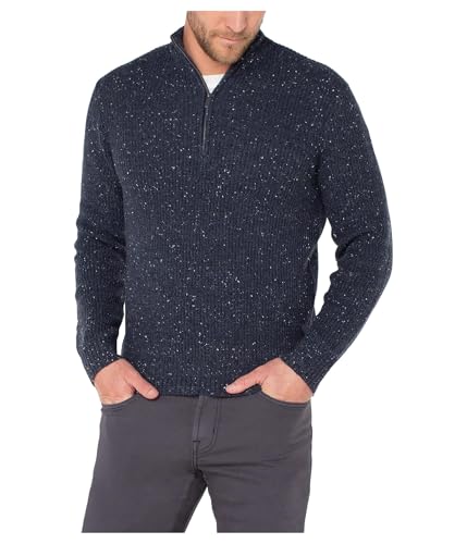 Liverpool Los Angeles Men's Donegal Rib 1/4 Zip Sweater