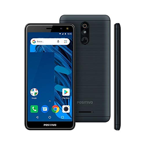 Smartphone Positivo Twist 3 Pro: 64GB 5,7'' HD+ IPS 8MP Android Oreo Go – Grafite. Acompanha pelíc