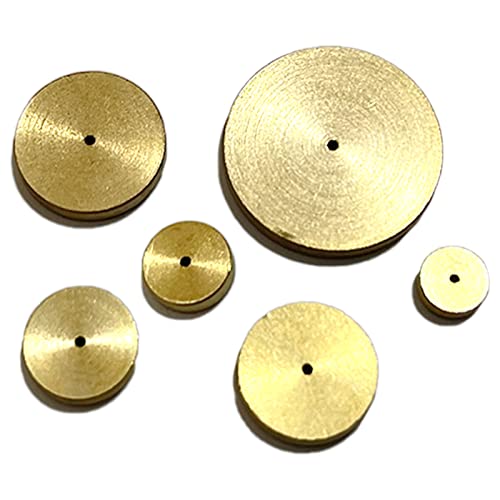S-NET レザークラフト 丸 定規 型取り ガイドゲージ 真鍮 工具 丸ヘリヘリ落とし 6個 セット 6mm 〜 20mm SN-300-MJ 穴 1.7mm
