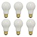 Royal Designs LB-1003-6S Short Three Way 30/70/100-Watt A19 130V Incandescent Light Bulb, 6 pack, Soft White