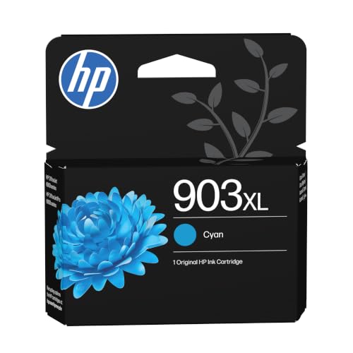 HP 903XL Cyan, Cartouche Encre Originale, Grande Capacité