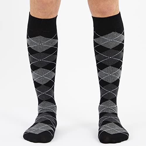 Image of Mysocks Unisex Knee High Long Socks Argyle
