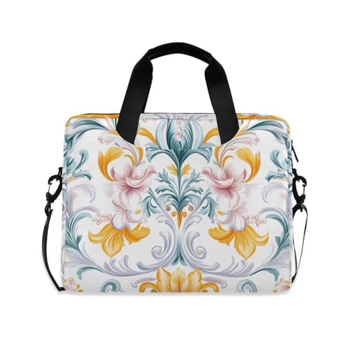 Funda para portátil con patrón floral amarillo ALAZA 13-15.6 pulg miniatura 1