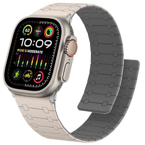 Bracelet Apple Watch 44mm 45mm magnétique pour éviter les irritations