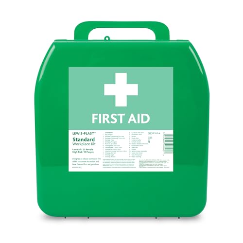 Lewis-Plast Standard Workplace First Aid Kit – 142 Piece, Office & Facility Safety Essentials, 25 Person, Australian & New Zealand Guidelines - Medium