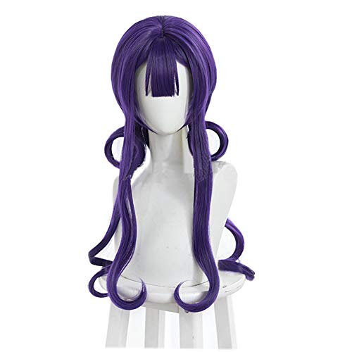 YMHQ Akane Aoi Wig，Hanako kun Cosplay Costume Purple Long Curly Hair