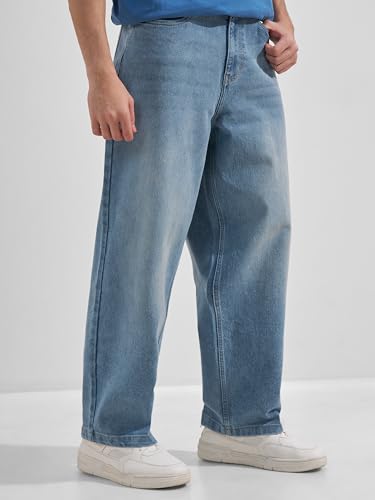 Image of Highlander Men Men's Straight Relaxed Fit Jeans | Stretchable | Everyday Comfort & Style| Jeans for Man|Premium Cotton Blend
