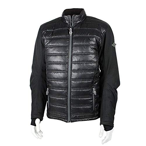 Veste hybride noire coupe-vent et thermorégulatrice pour homme