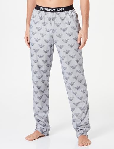 Emporio Armani Men's Pattern Mix Pyjama Long Sleeve Pants Pajama Set4