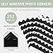 Lineco Self-Adhesive Photo Corners, Archival Quality Acid-Free Pressure Sensitive, 0.5 Inch, Used for Scrapbooking Mounting on Mat Boards DIY (Pack of 252, Set of 2) Black