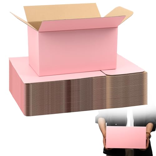 11x6x6 Pink Shipping Boxes, 30 Pack Mailing Boxes for Small Business, Corrugated Cardboard Boxes for Packaging, Shipping