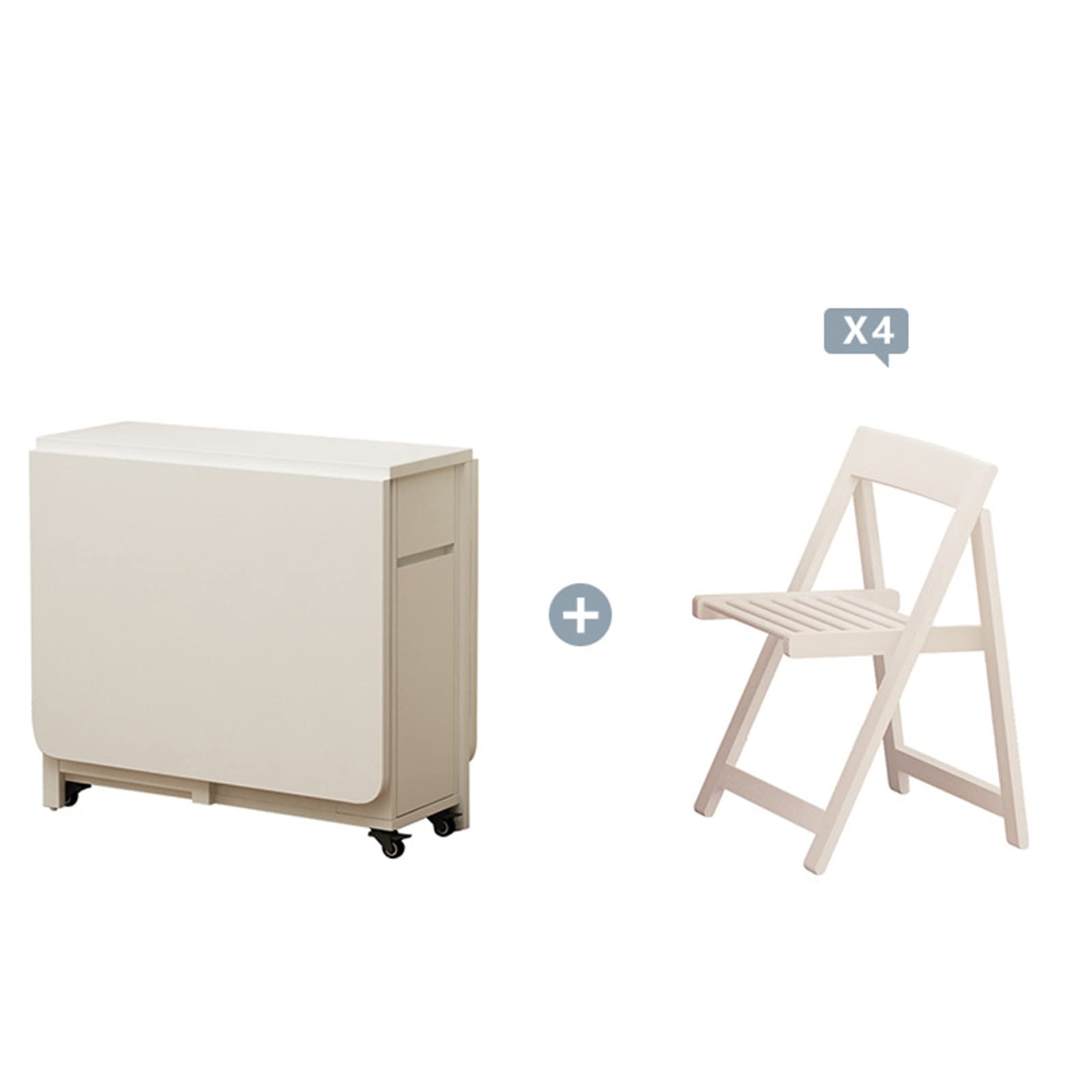 Amazon.com: UWYTGF Dining Table Set, 5 Piece Wood Folding