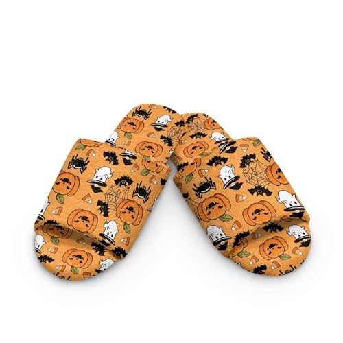 Women’s Warm Open Toe Slippers Flannel Cotton Fabric Comfy House Shoes for Home Indoor Casual2