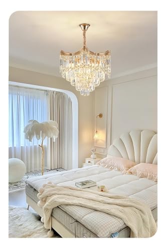 Ceiling Chandelier, ���_�����O�W���A���[�K�i�p��^�N���X�^���V�����f���A�݂艺�������v���B���z�e�����r�[���t�g���r���O���[��������]�����O�y���_���g���C�g(Warm light,H210 x D135 CM)