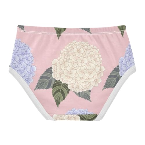Hydrangea Flowers Pastel Pink Blue Cute Panties Girl Toddler Girls Underwear Cotton Artistic Kids Briefs Undies 2t2
