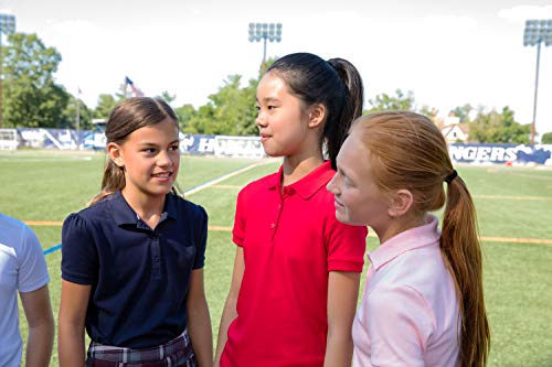 Image of French Toast Girls' Short Sleeve Picot Collar Polo School Uniform Shirt (Standard and Plus)